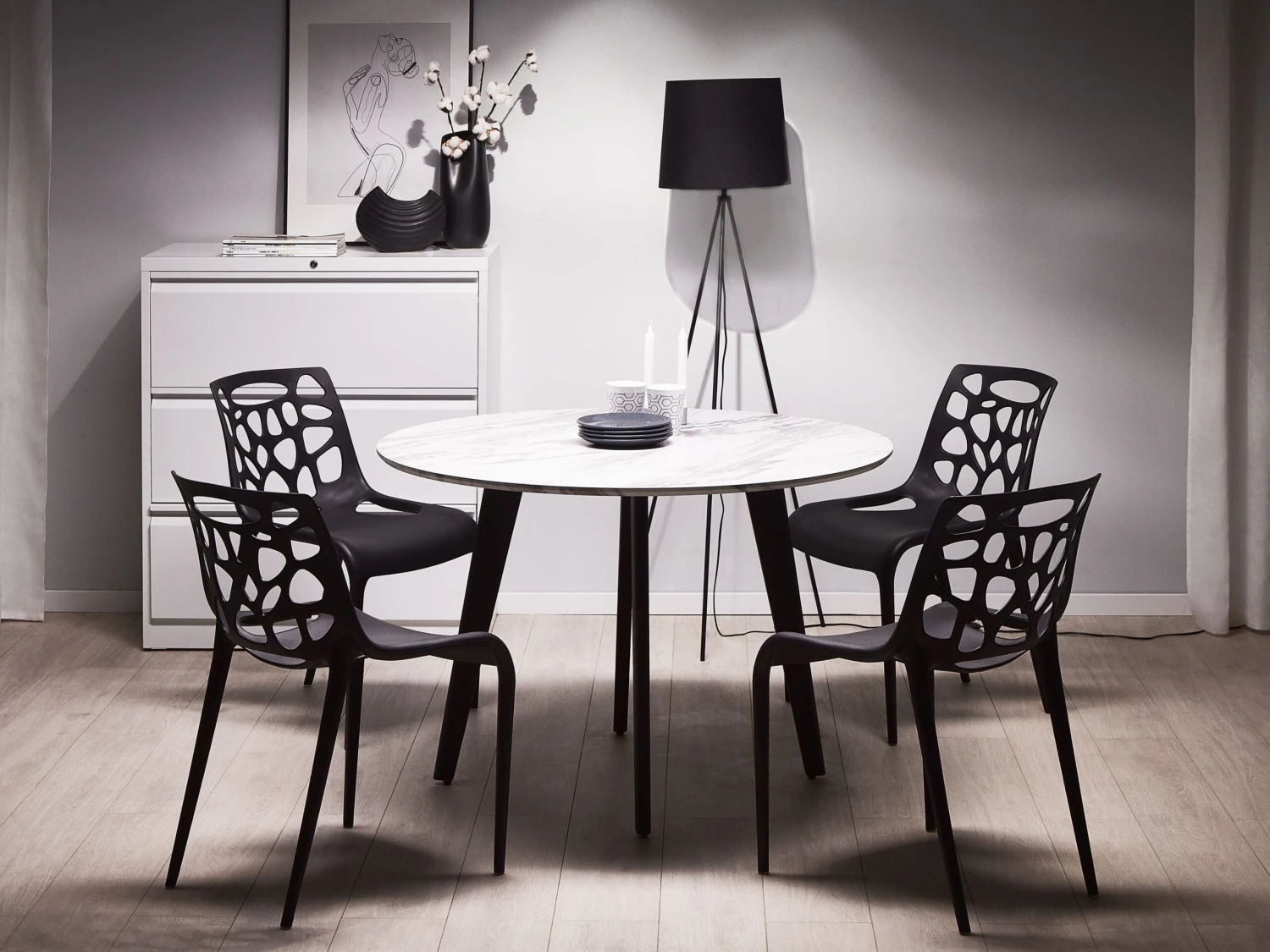 Tuoli Muovi Musta MORGAN - Image 2