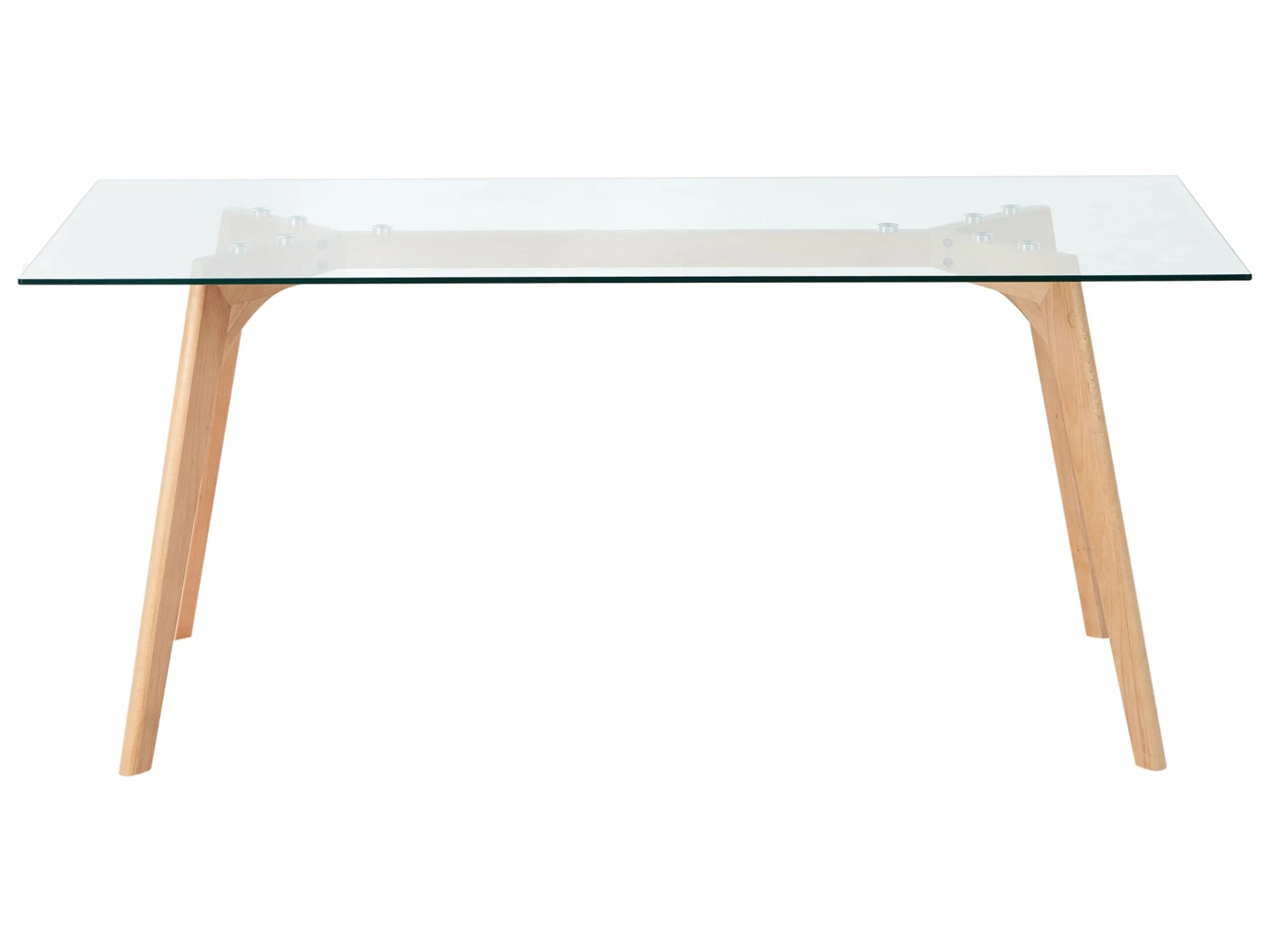 Ruokapöytä Lasitasolla Pyökki Vaalea Puu HUDSON Useita Kokoja 5 Ruokapöytä Lasitasolla Pyökki Vaalea Puu HUDSON Useita Kokoja - Image 5