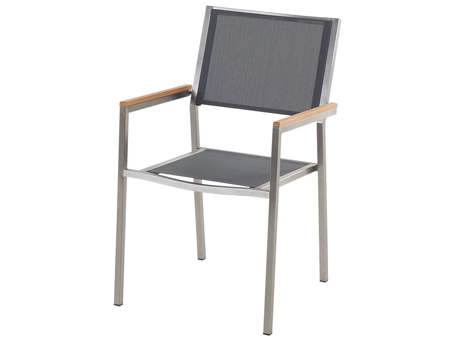 8-istuttava Ulkoruokailuryhmä 3-osainen Graniittitaso Tekstiilituolit Musta/harmaa GROSSETO 4 8-istuttava Ulkoruokailuryhmä 3-osainen Graniittitaso Tekstiilituolit Musta/harmaa GROSSETO - Image 4