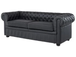 Musta 3-istuttava Nahkasohva CHESTERFIELD 12 Musta 3-istuttava Nahkasohva CHESTERFIELD -Beliani undef src sa picid 539828 type whitesh image
