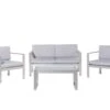 Puutarhasohvasetti Vaaleanharmaa SALERNO