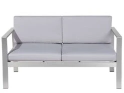 Puutarhasohvasetti Vaaleanharmaa SALERNO 14 Puutarhasohvasetti Vaaleanharmaa SALERNO -Beliani undef src sa picid 679521 type whitesh image