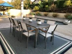 8-istuttava Ulkoruokailuryhmä Poltettu Graniittitaso Tekstiilituolit Musta/valkoinen GROSSETO 13 8-istuttava Ulkoruokailuryhmä Poltettu Graniittitaso Tekstiilituolit Musta/valkoinen GROSSETO -Beliani undef src sa picid 679729 type whitesh image