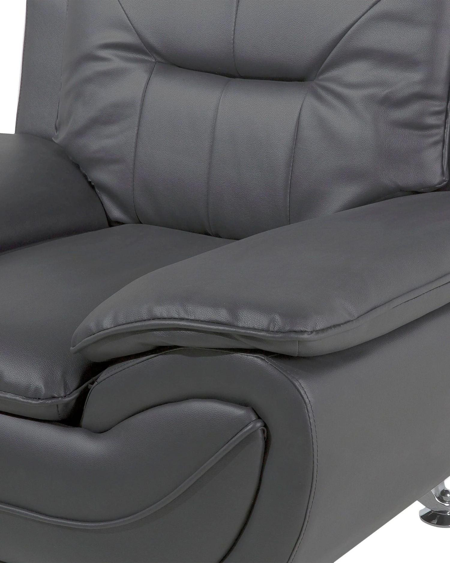 Harmaa Keinonahkainen Nojatuoli LEIRA - Image 8