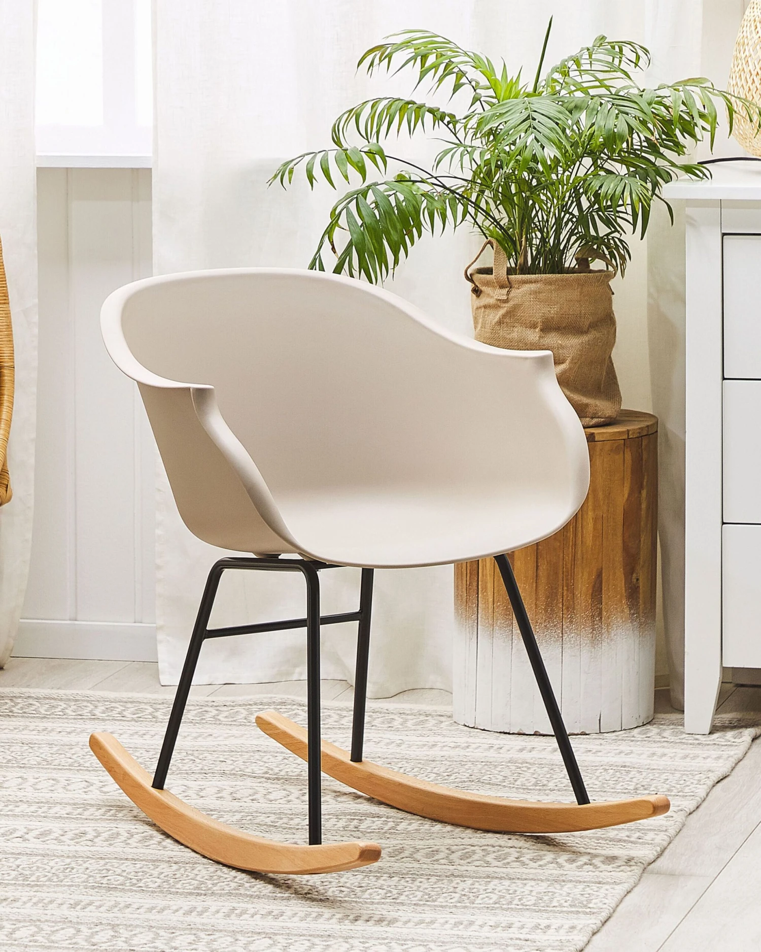 Keinutuoli Muovi Beige HARMONY - Image 2