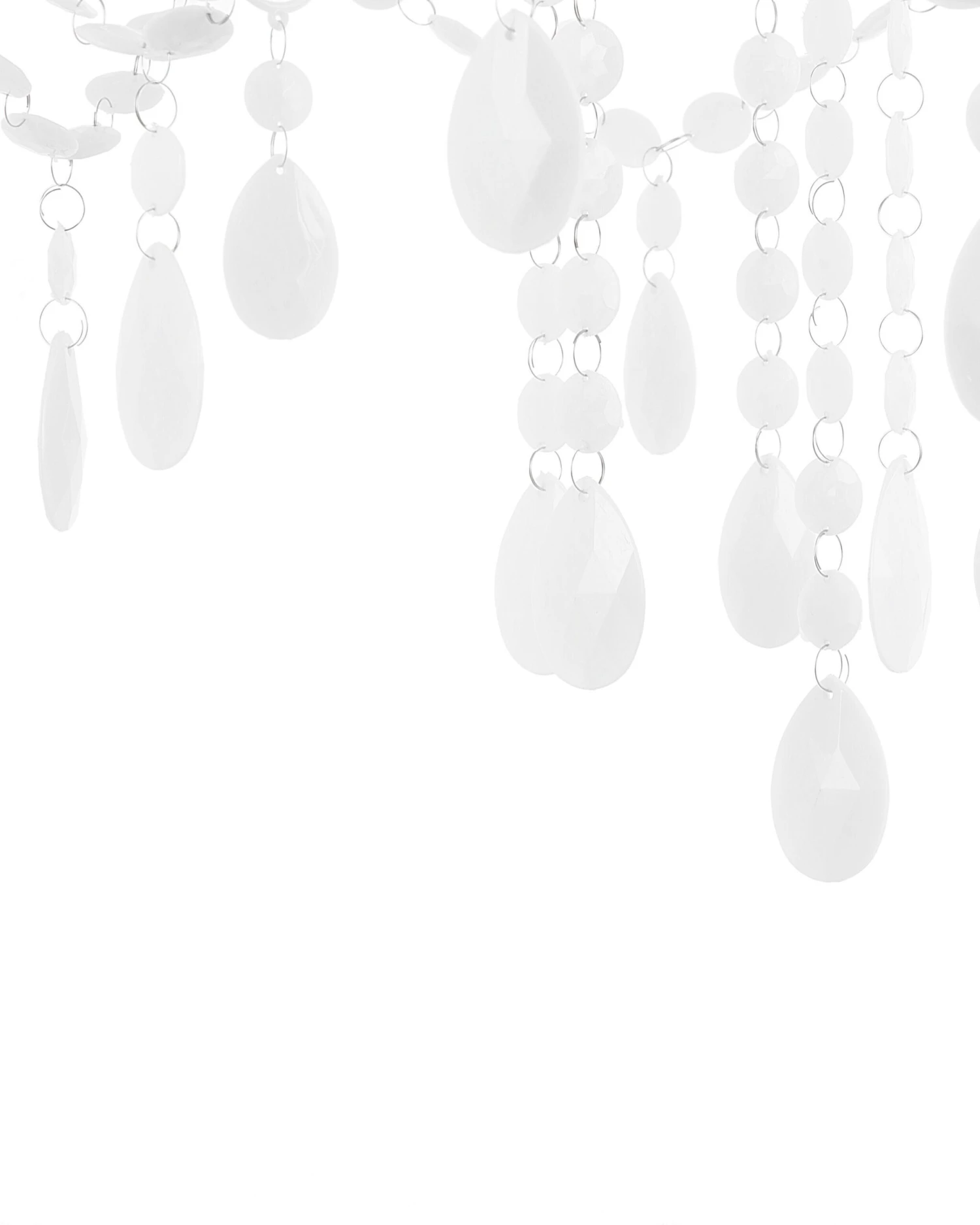 Valkoinen 6 Polttimon Muovinen Kattokruunu KALANG L - Image 5