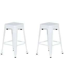 Baarijakkara Metalli Valkoinen 60 Cm 2 Kpl CABRILLO