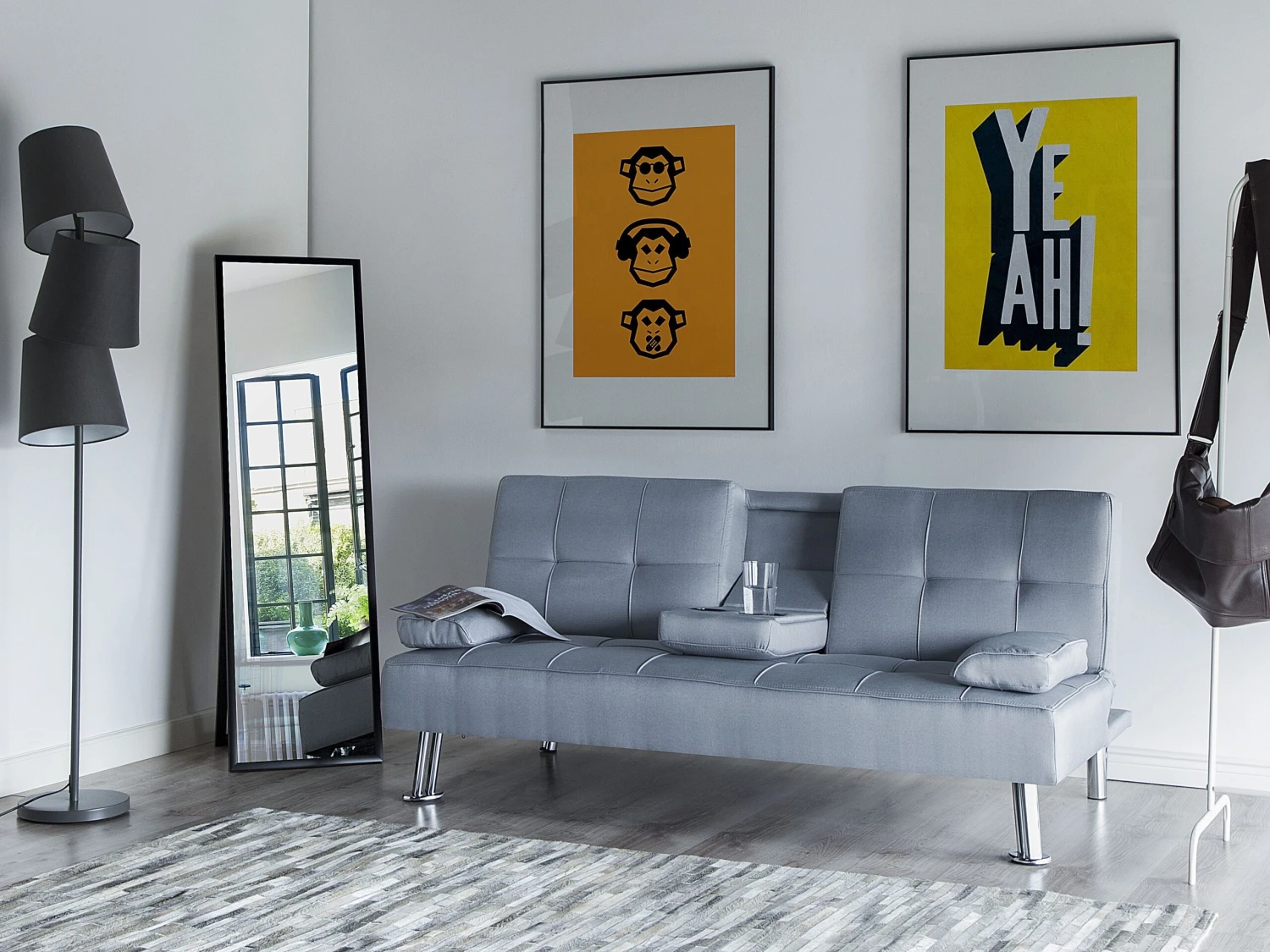 Matto Lehmännahka Harmaa AHILLI Useita Kokoja - Image 4