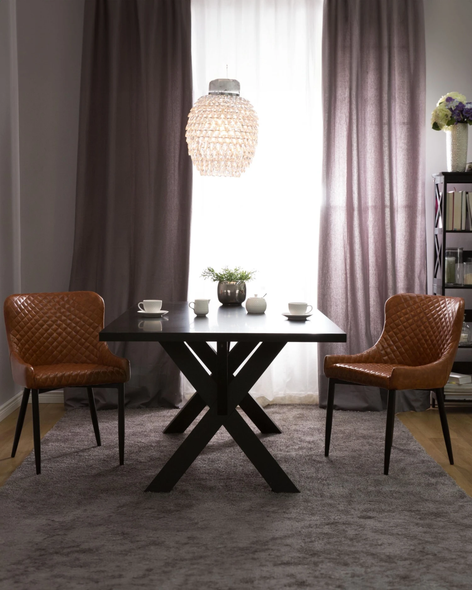 Tuoli Keinonahka Kullanruskea 2 Kpl SOLANO 2 Tuoli Keinonahka Kullanruskea 2 Kpl SOLANO - Image 2