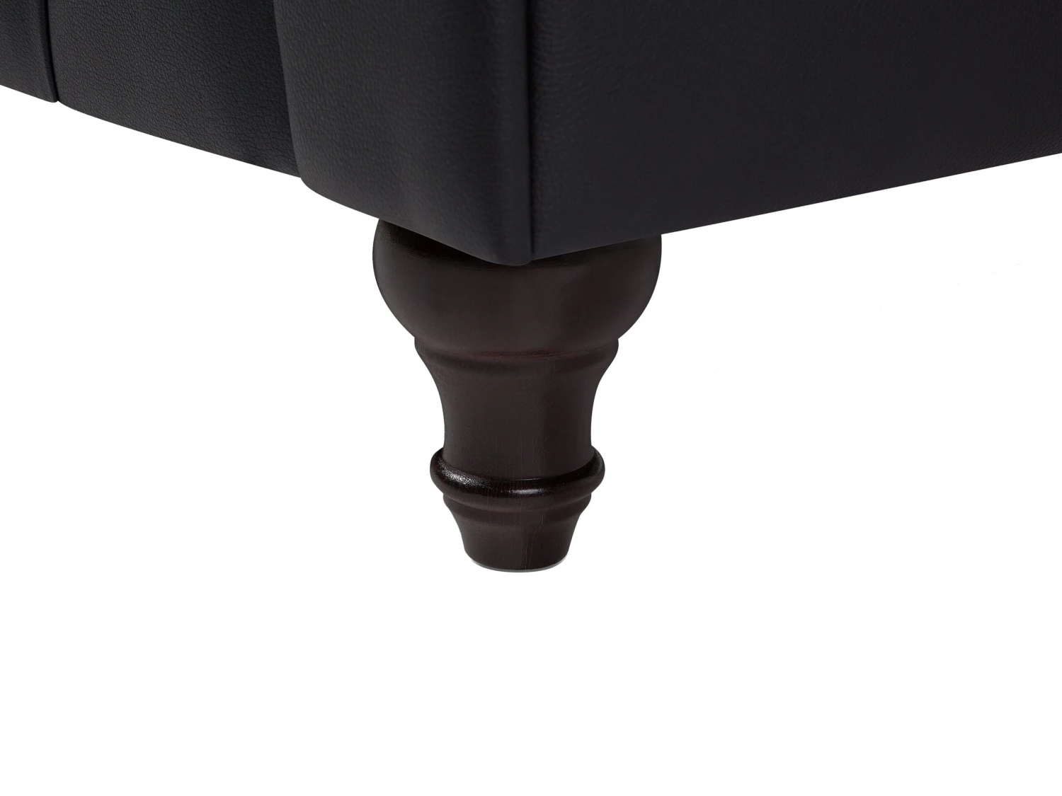 Iso Musta 3-istuttava Keinonahkasohva CHESTERFIELD 10 Iso Musta 3-istuttava Keinonahkasohva CHESTERFIELD - Image 10