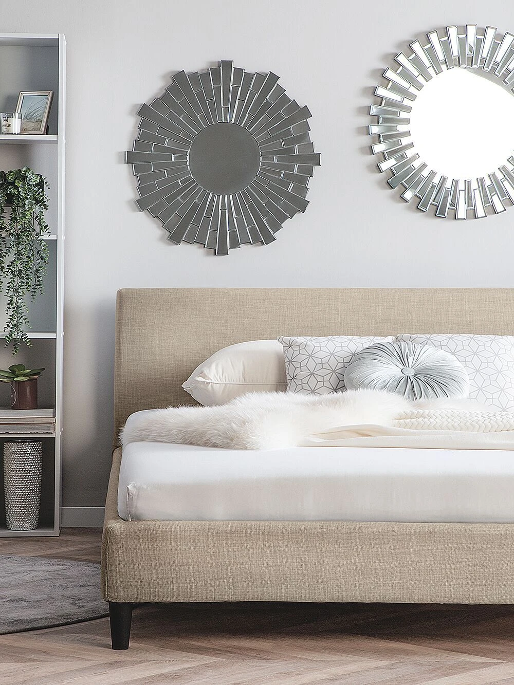 Sänky Kangas Beige FITOU Useita Kokoja 3 Sänky Kangas Beige FITOU Useita Kokoja - Image 3