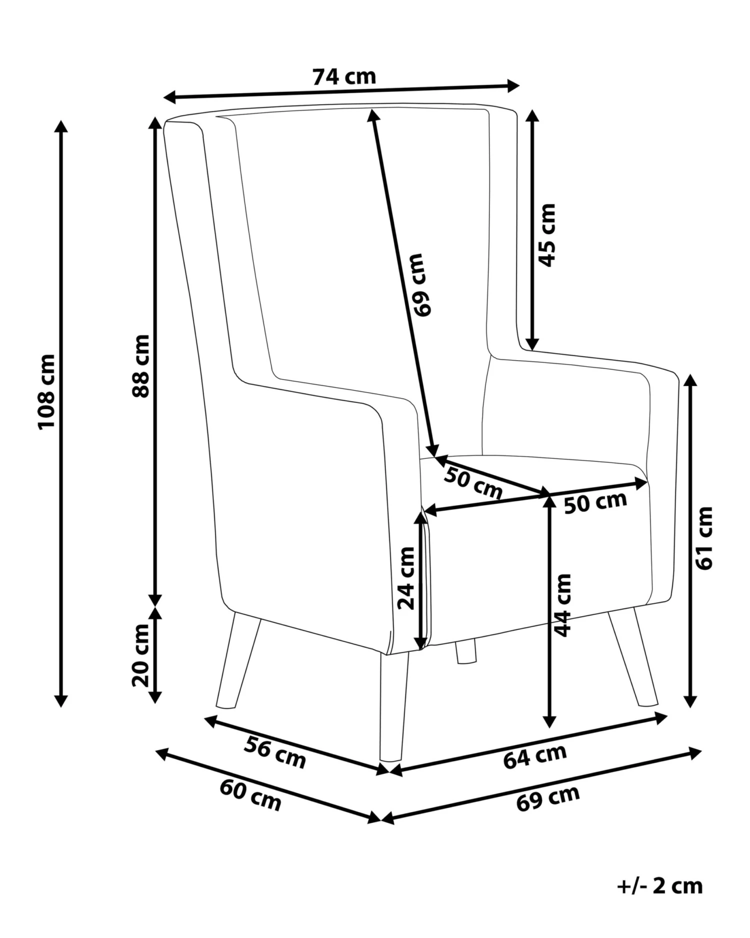 Nojatuoli Samettinen Violetti ONEIDA - Image 9
