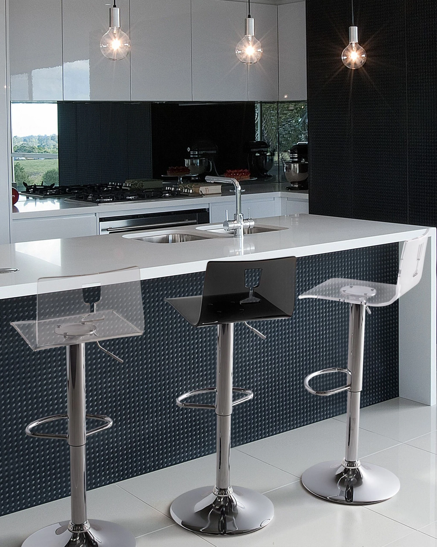 Baarijakkara Muovi Läpinäkyvä Valkoinen 2 Kpl BUSAN - Image 2