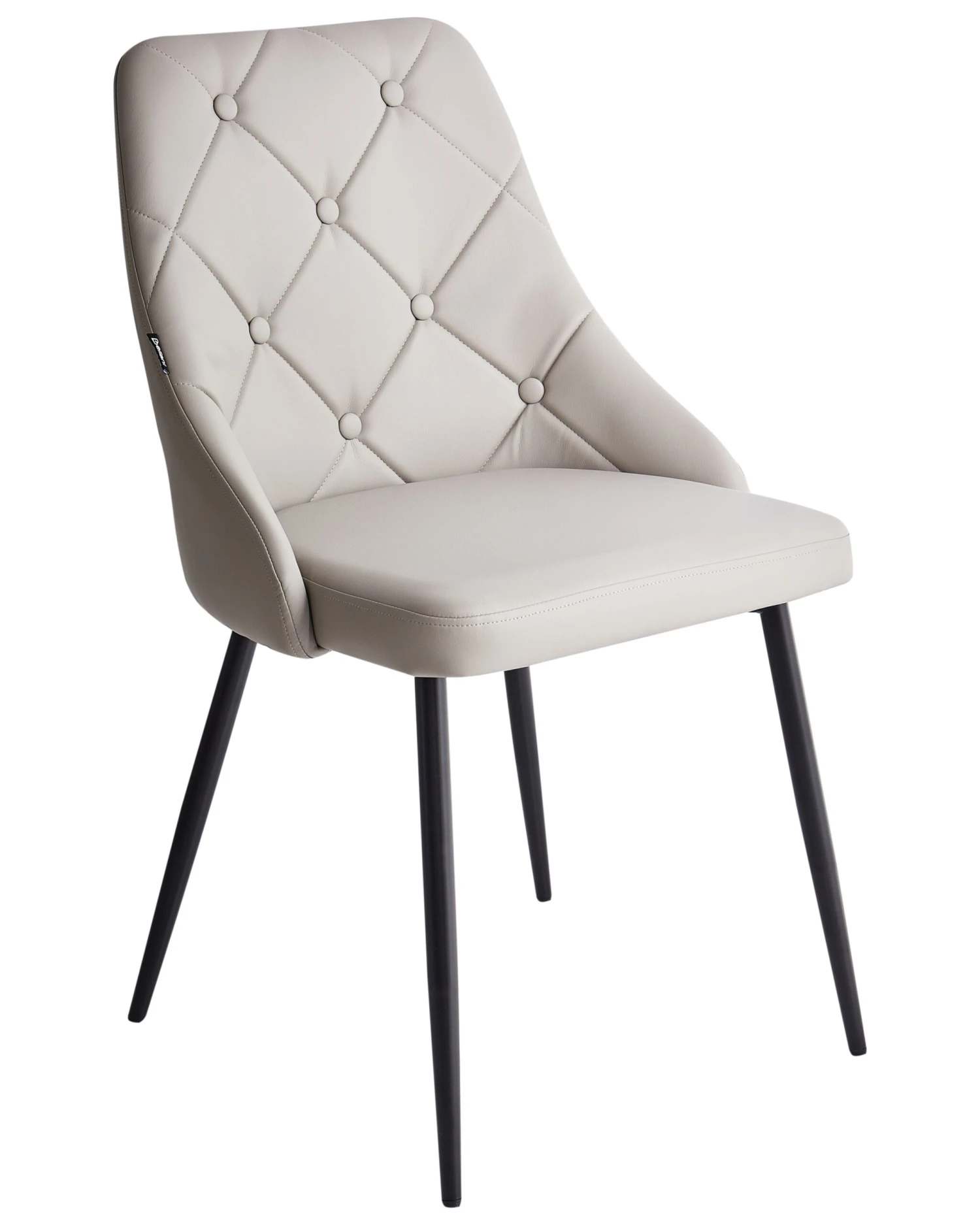 Tuoli Keinonahka Vaaleanharmaa 2 Kpl VALERIE - Image 3