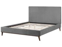 Sänky Sametti Vaaleanharmaa BAYONNE Useita Kokoja -Beliani undef src sa picid 713684 type whitesh image