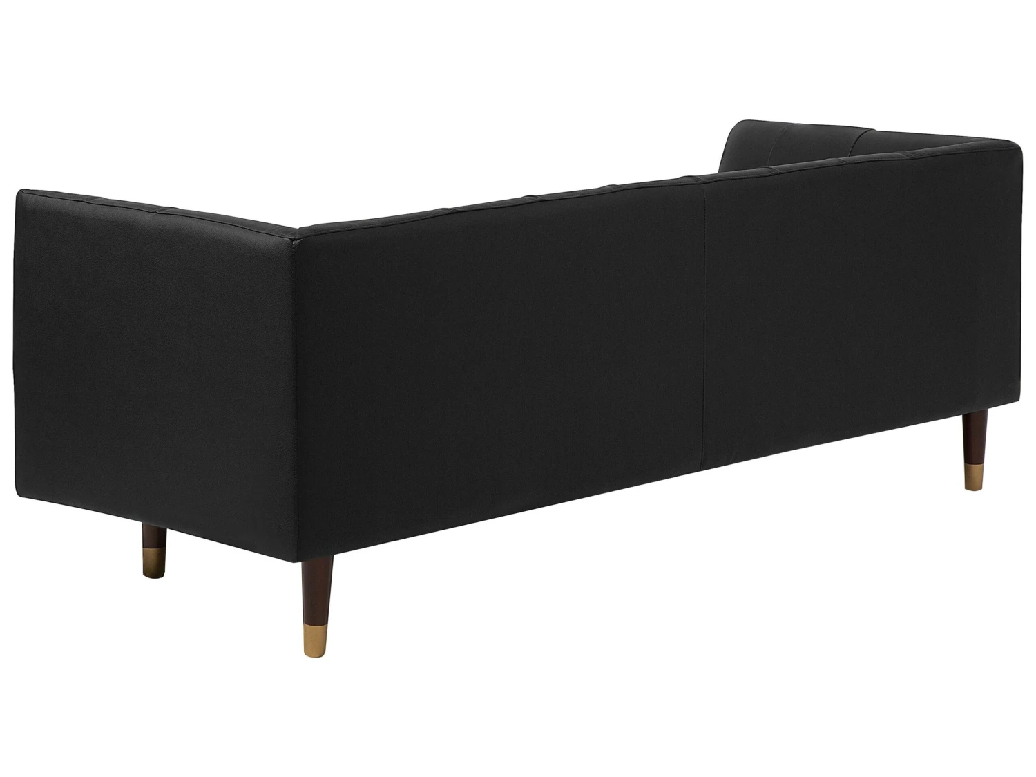 3-istuttava Sohva Nahkainen Musta BYSKE - Image 4