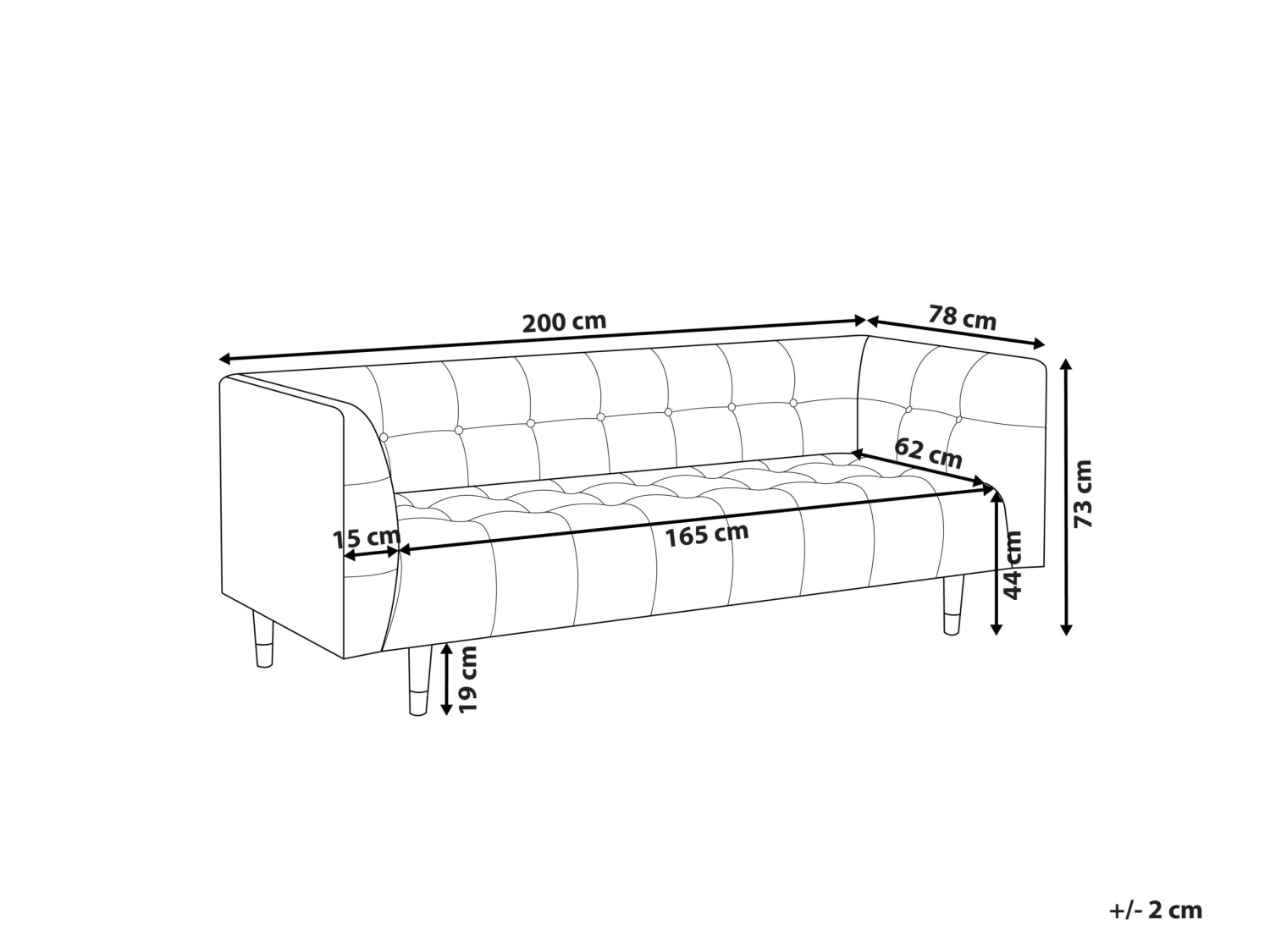 3-istuttava Sohva Nahkainen Ruskea BYSKE - Image 10