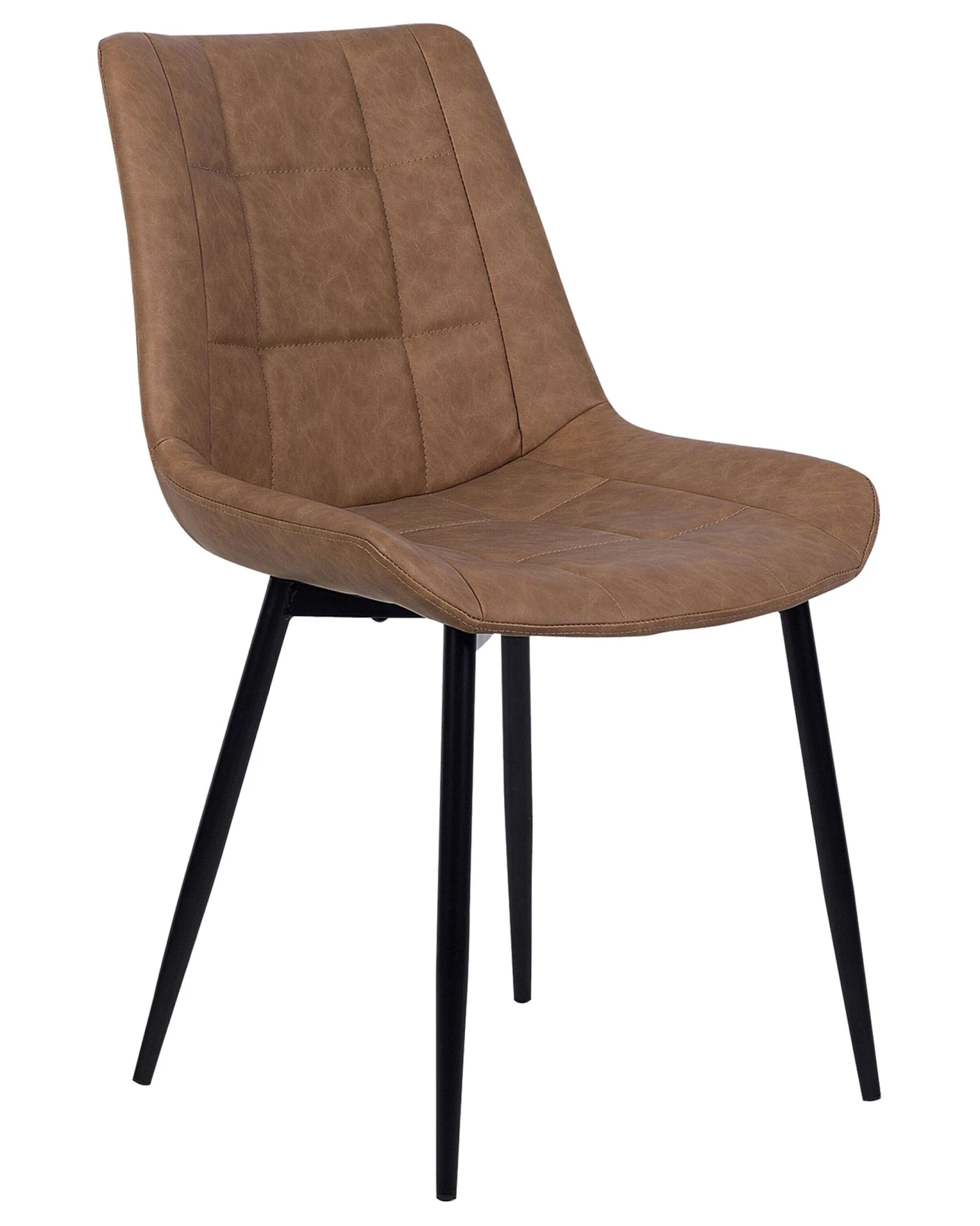 Tuoli Keinonahka Kullanruskea 2 Kpl MELROSE - Image 3