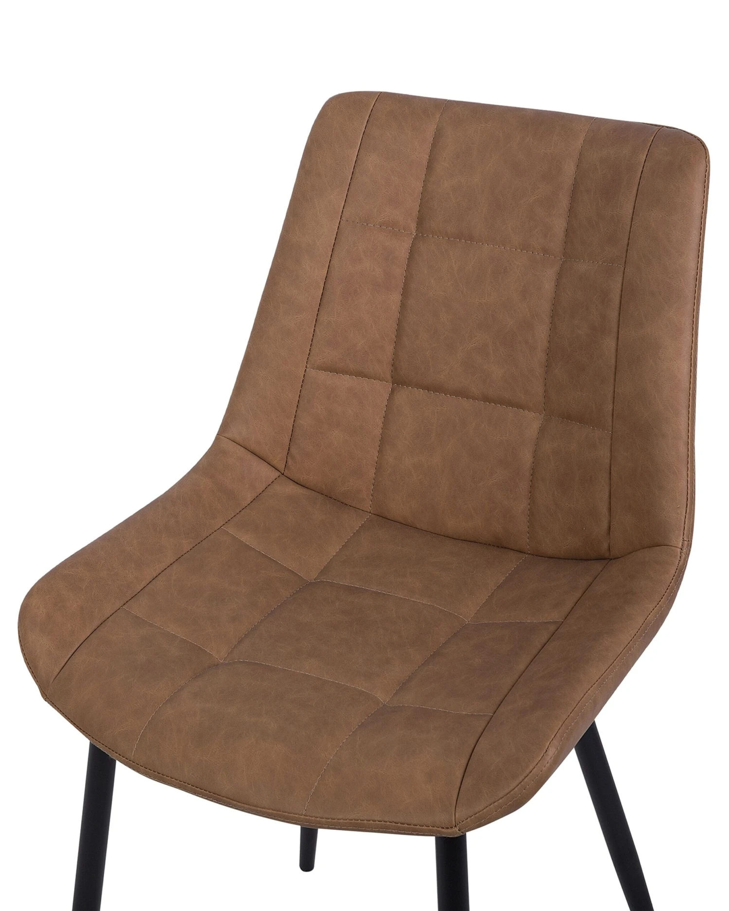 Tuoli Keinonahka Kullanruskea 2 Kpl MELROSE - Image 7