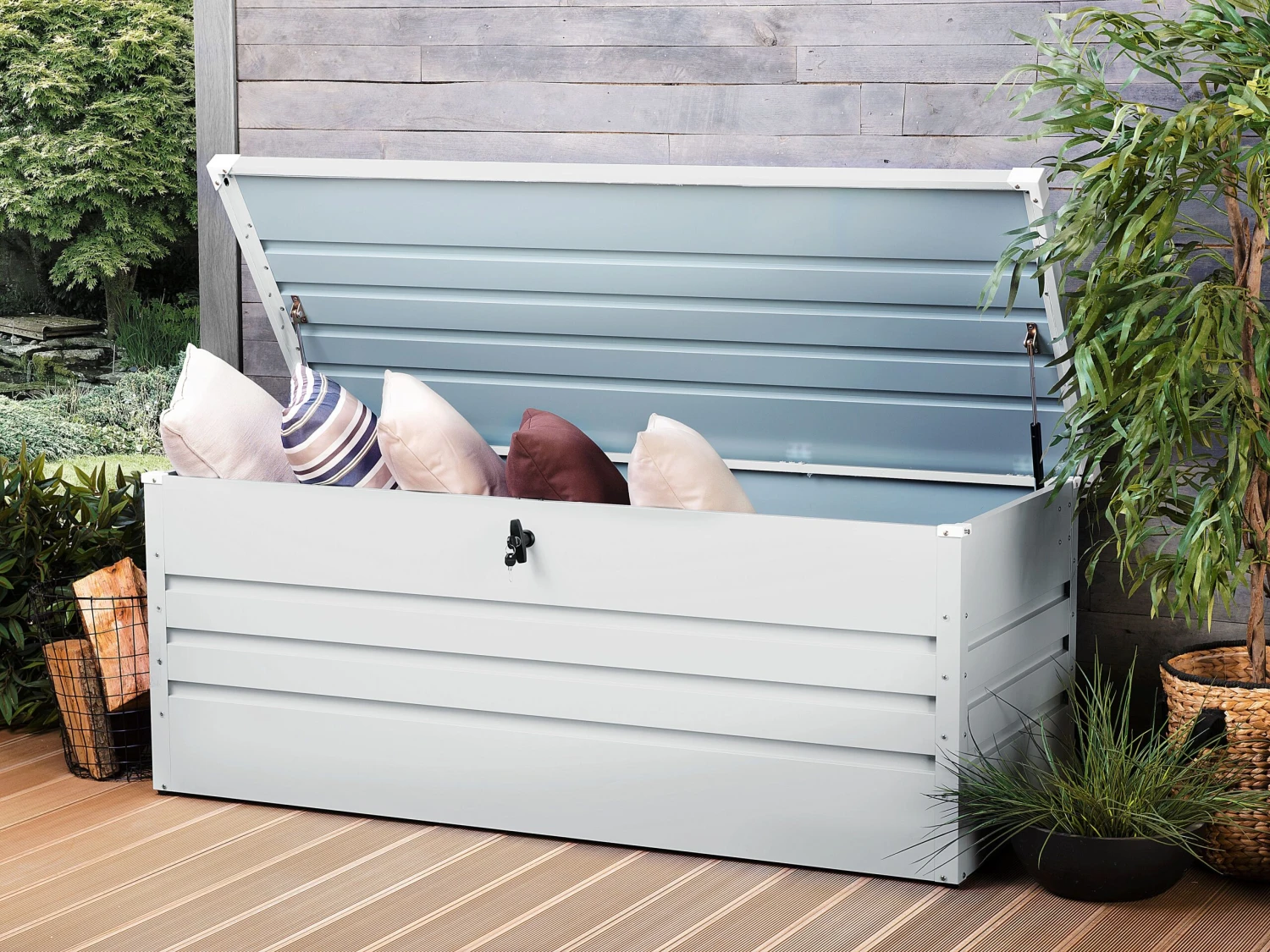 Pehmustelaatikko Teräksinen Vaaleanharmaa 165x70 Cm CEBROSA 2 Pehmustelaatikko Teräksinen Vaaleanharmaa 165x70 Cm CEBROSA - Image 2