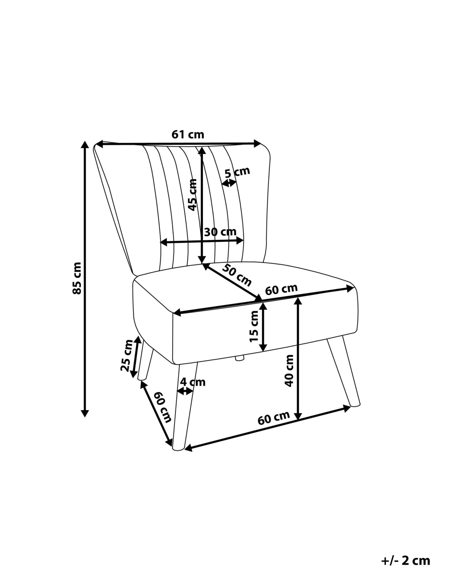 Nojatuoli Keinonahkainen Ruskea VAASA - Image 9