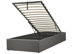 Sänky Kangas Säilytystila Tummanharmaa 90 X 200 Cm DINAN