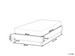 Sänky Kangas Beige 90 X 200 Cm ROANNE -Beliani undef src sa picid 721500 type whitesh image