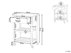 Tarjoiluvaunu Musta HIUMA 19 Tarjoiluvaunu Musta HIUMA -Beliani undef src sa picid 726784 type whitesh image