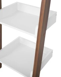 Tikashylly 5 Hyllyä Tumma Puu/valkoinen MOBILE DUO -Beliani undef src sa picid 727170 type whitesh image