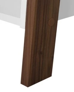 Tikashylly 5 Hyllyä Tumma Puu/valkoinen MOBILE DUO -Beliani undef src sa picid 727172 type whitesh image