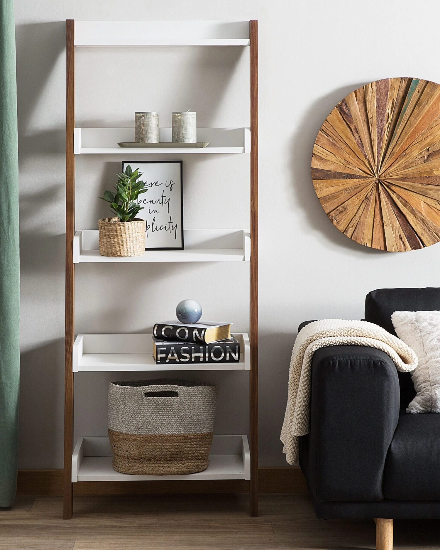 Tikashylly 5 Hyllyä Tumma Puu/valkoinen MOBILE TRIO 2 Tikashylly 5 Hyllyä Tumma Puu/valkoinen MOBILE TRIO - Image 2