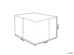 Suojapeite VINCENZA Puutarhakalusteille Siniharmaa 90 X 90 X 105 Cm CHUVA -Beliani undef src sa picid 734865 type whitesh image