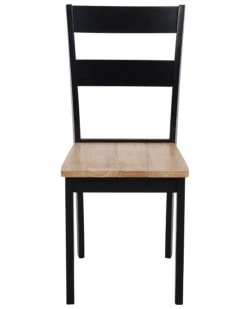 Tuoli Kumipuu Musta/vaalea Puu 2 Kpl GEORGIA -Beliani undef src sa picid 735877 type whitesh image