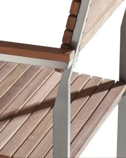 Vaalea Tiikkipuinen Puutarhatuolisetti 6 Kpl VIAREGGIO -Beliani undef src sa picid 738578 type whitesh image