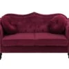 Samettinen 2-istuttava Punainen Sohva SKIEN