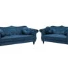Sohvasetti Samettinen Sininen SKIEN