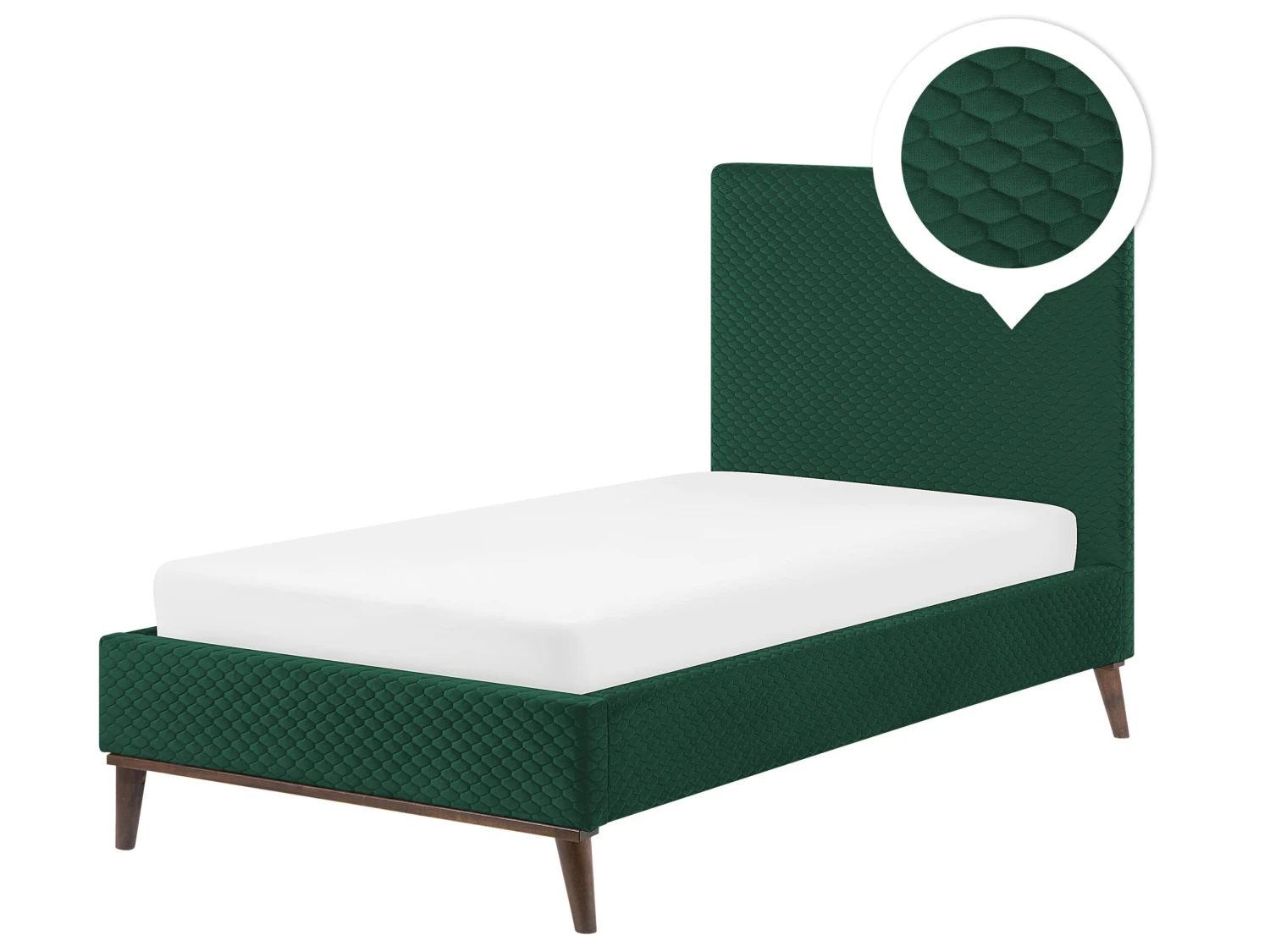 Sänky Sametti Tummanvihreä 90 X 200 Cm BAYONNE