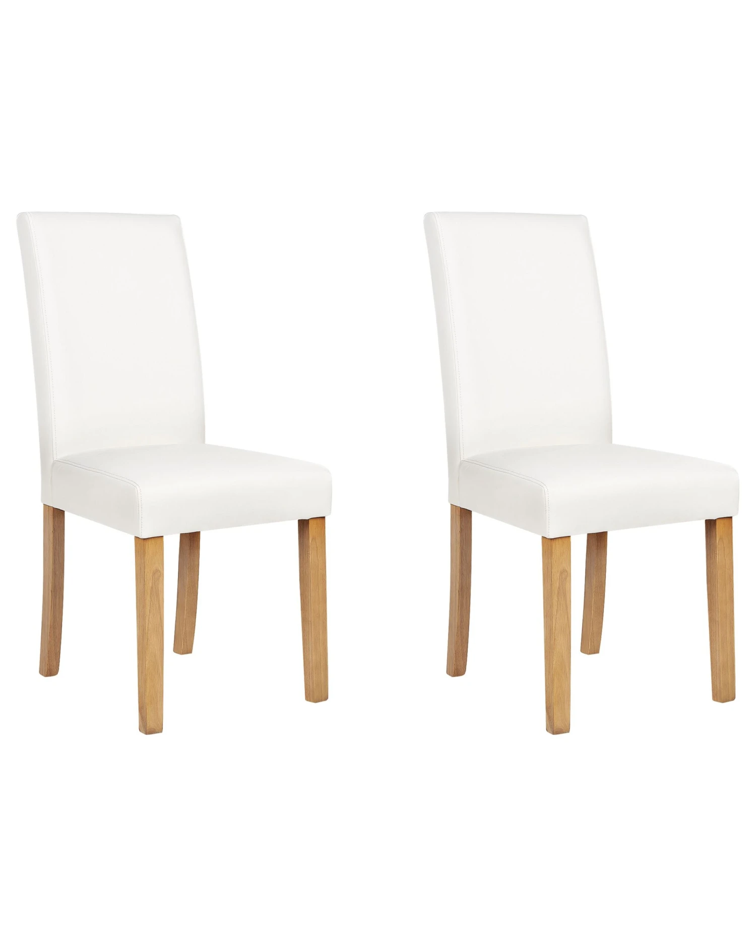 Tuoli Keinonahka Valkoinen 2 Kpl BROADWAY