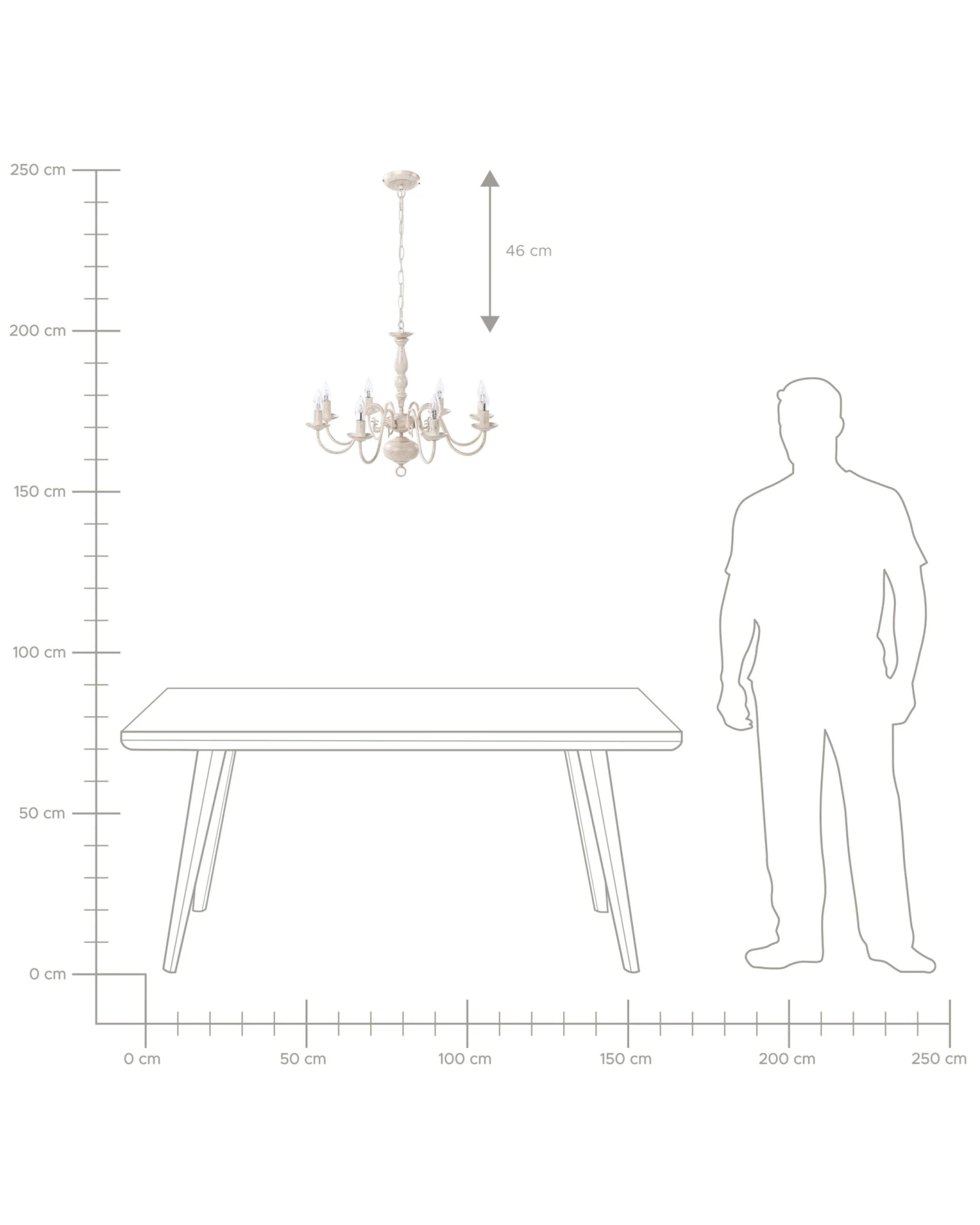 Kattokruunu 8 Polttimoa Rauta Luonnonvalkoinen BRITHON - Image 9