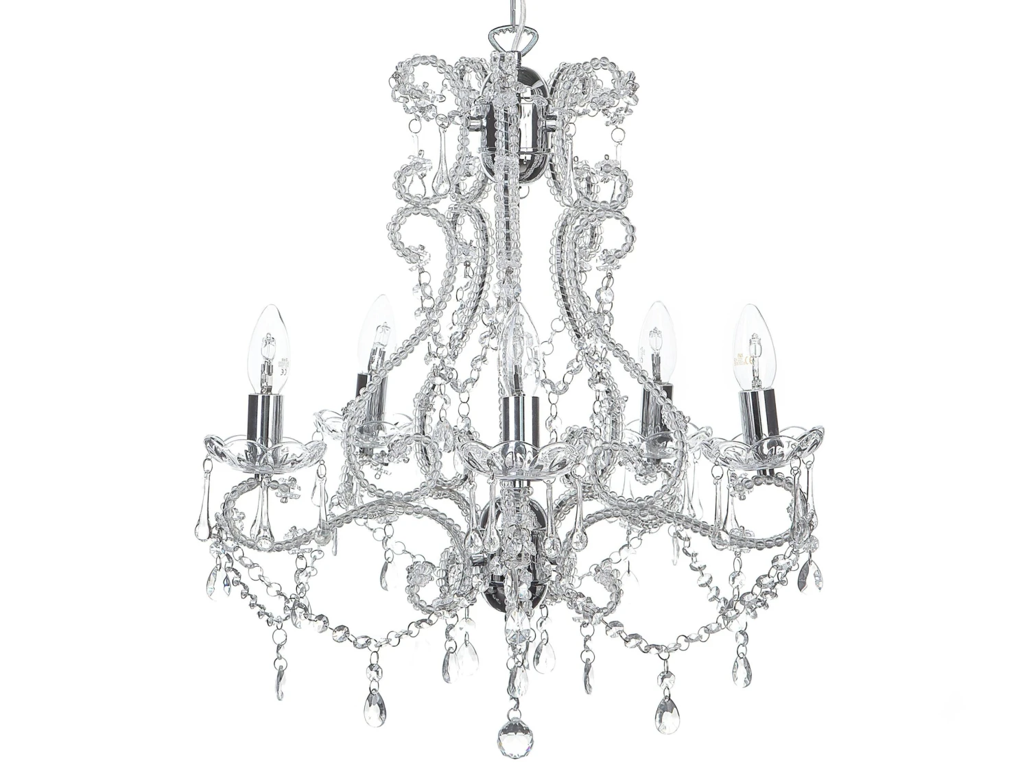 Kattokruunu 5 Polttimoa Akryylilasi Kirkas ASCAR