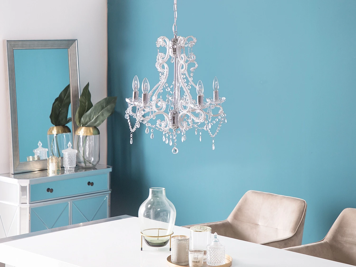 Kattokruunu 5 Polttimoa Akryylilasi Kirkas ASCAR - Image 3