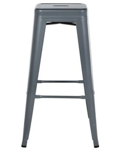 Baarijakkara Metalli Harmaa 76 Cm 2 Kpl CABRILLO -Beliani undef src sa picid 752249 type whitesh image