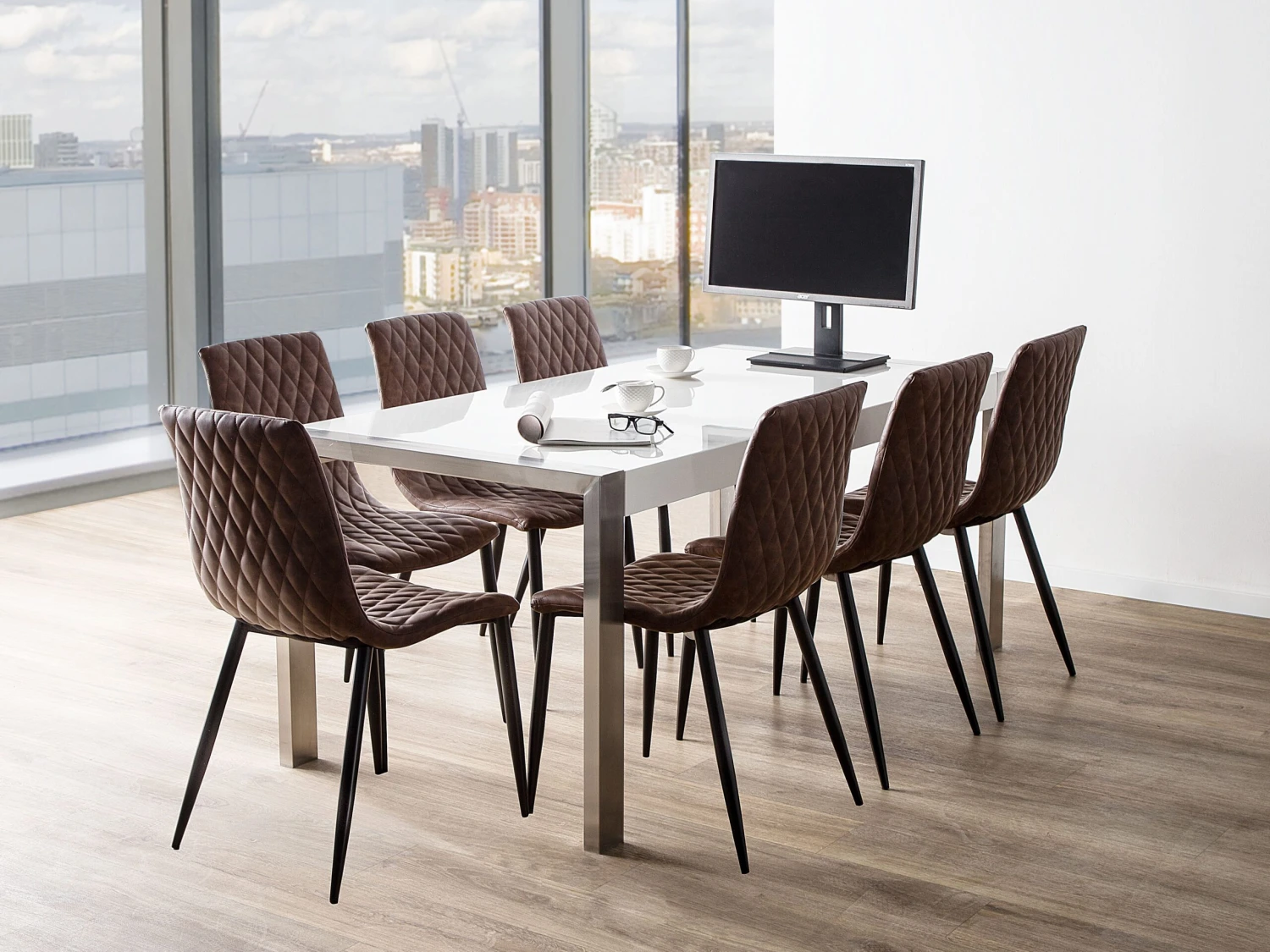 Tuoli Keinonahka Tummaruskea 2 Kpl MONTANA - Image 4