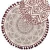 Matto Puuvilla Kermanvalkoinen/punainen ø 120 Cm AYAKLI