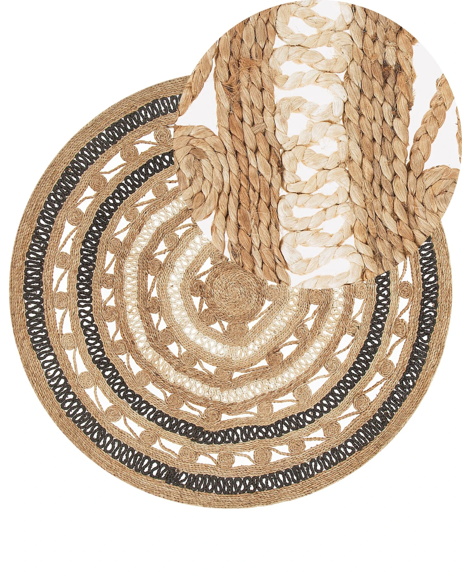 Matto Juutti Beige/musta 140 Cm GOYNE