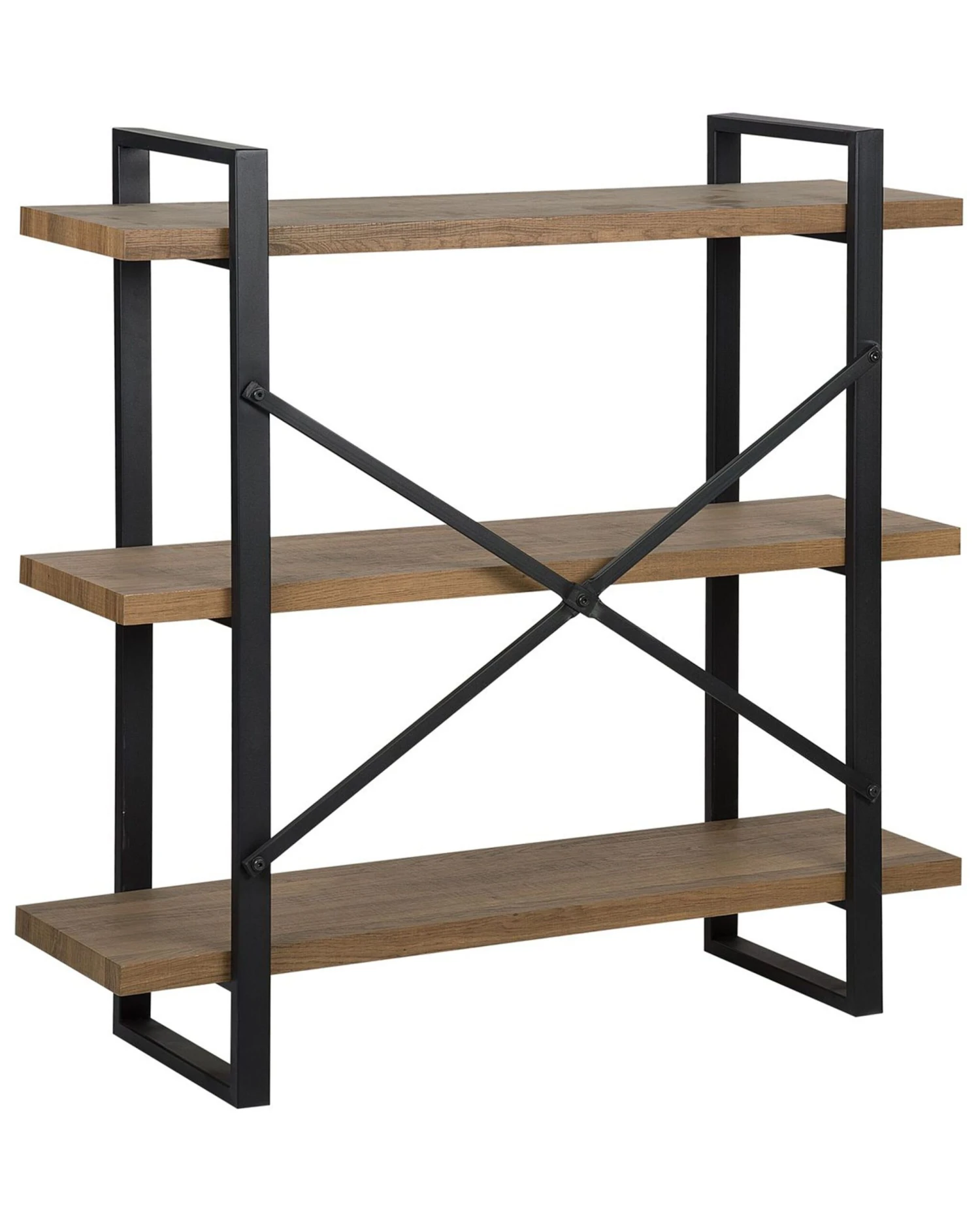 Kirjahylly 3 Hyllyä Tumma Puu TIMBER - Image 4