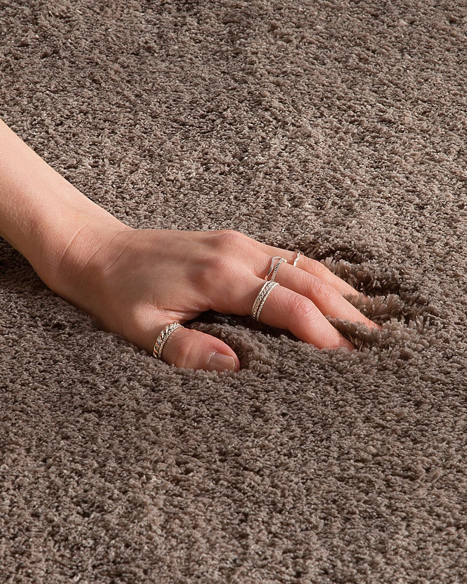 Matto Kangas Vaaleanruskea EVREN Useita Kokoja 6 Matto Kangas Vaaleanruskea EVREN Useita Kokoja - Image 6