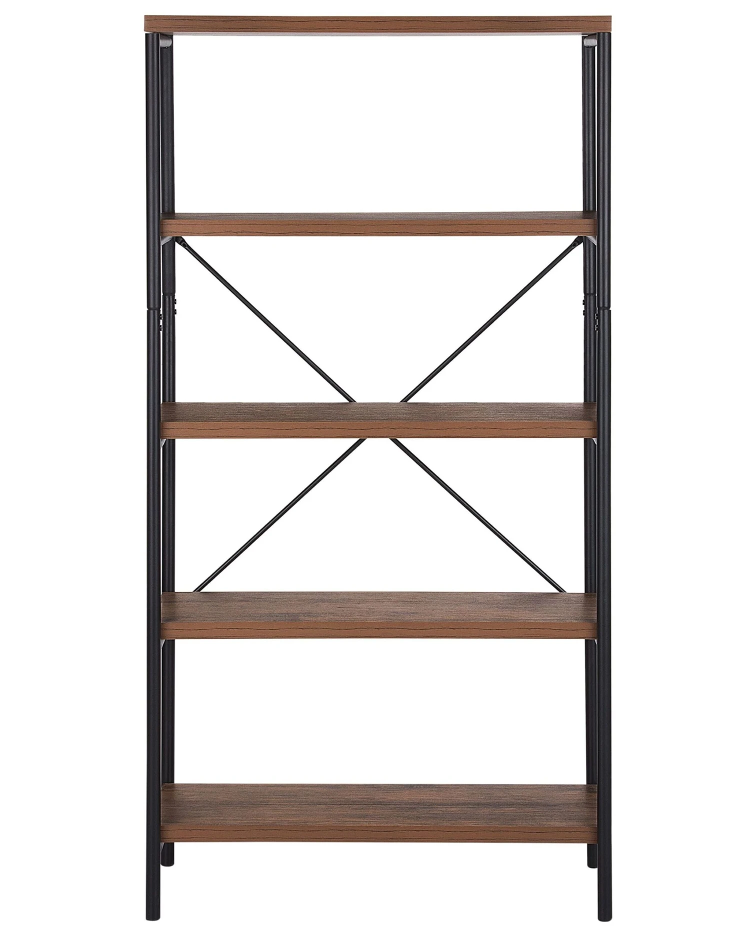 Kirjahylly 4 Hyllyä Tumma Puu BRISBANE - Image 6