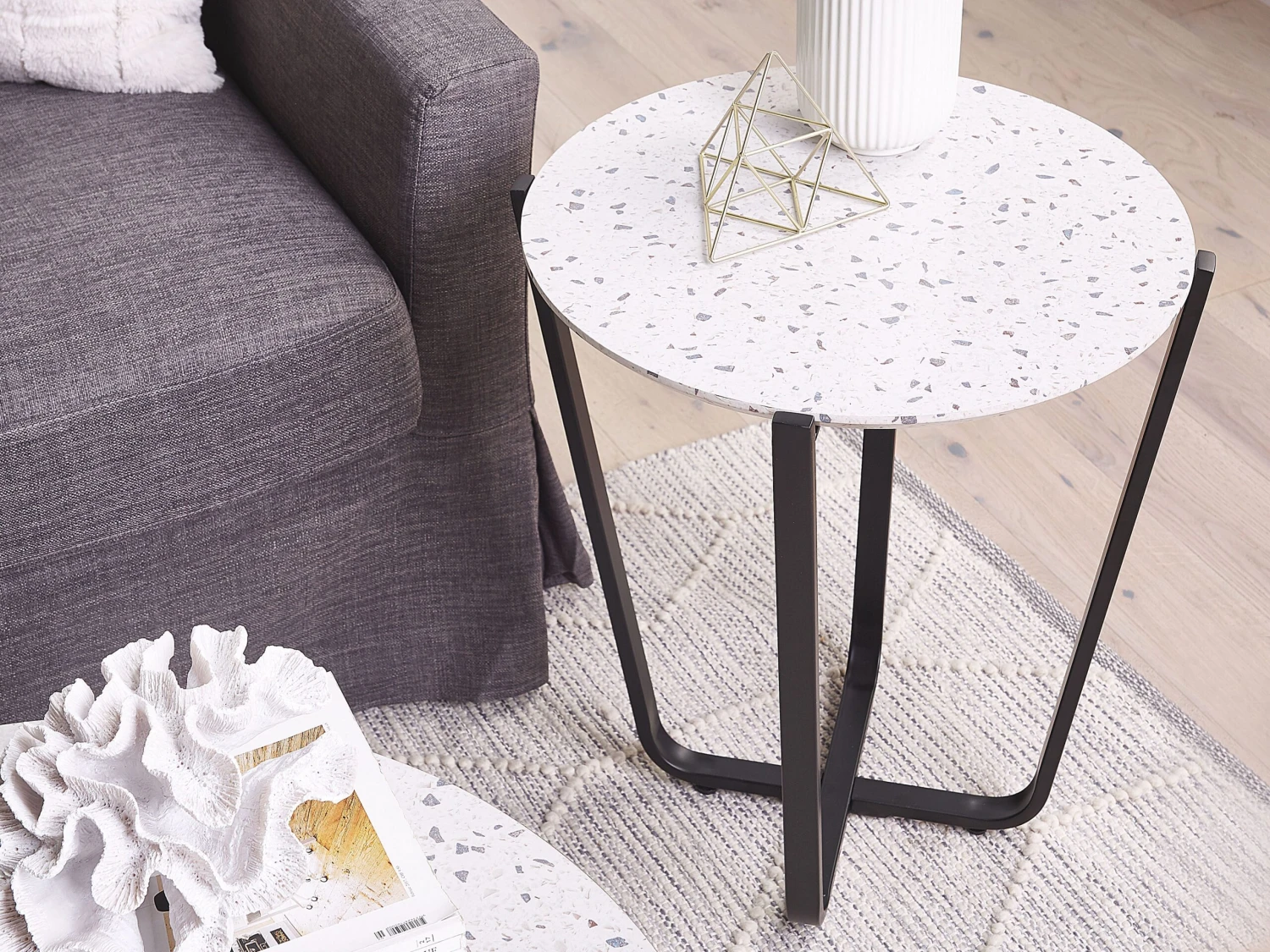 Sivupöytä Valkoinen/musta VALERA - Image 2