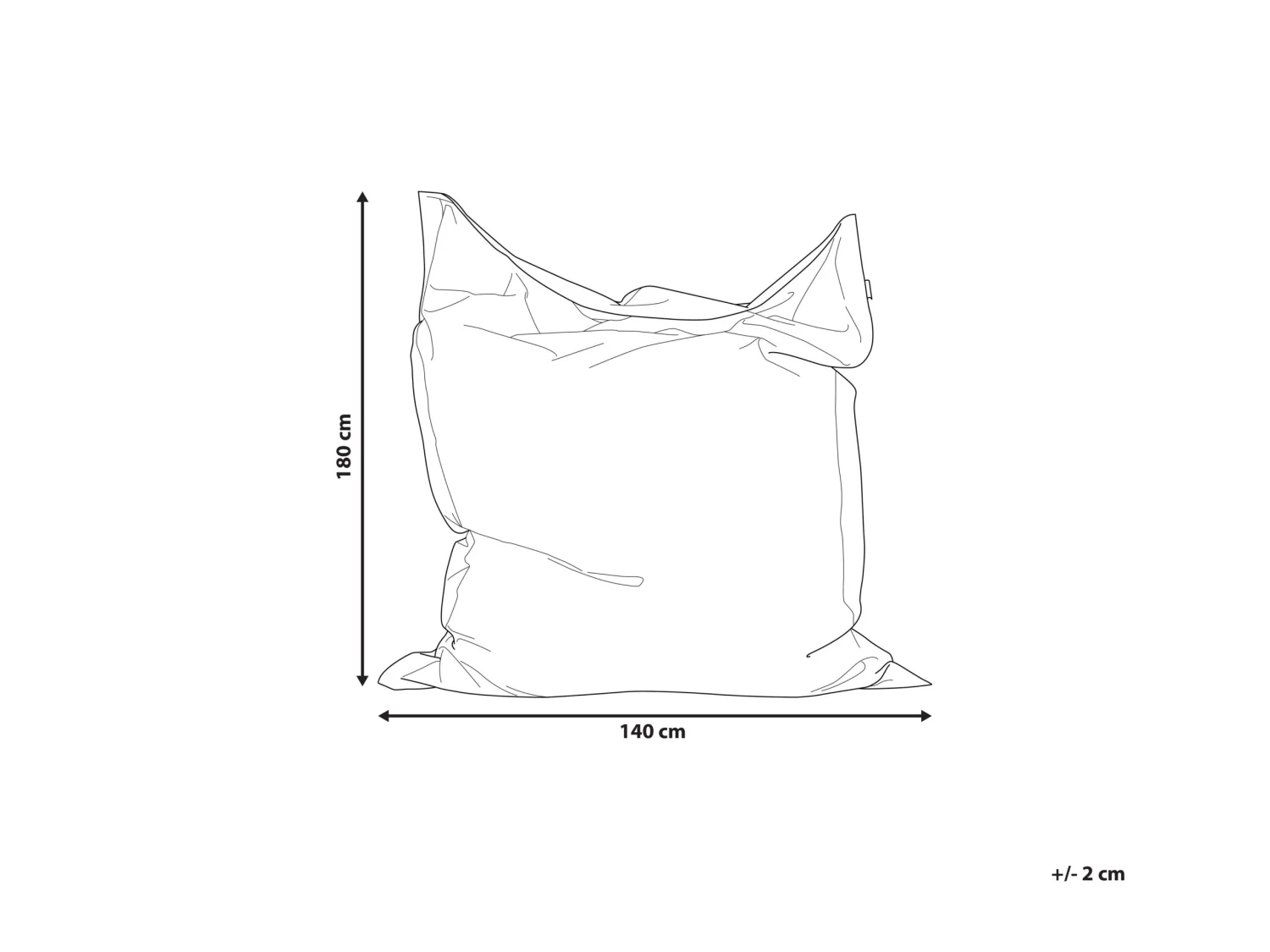 Säkkituoli Nailon Beige/ruskea 140 X 180 Cm FUZZY 10 Säkkituoli Nailon Beige/ruskea 140 X 180 Cm FUZZY - Image 10